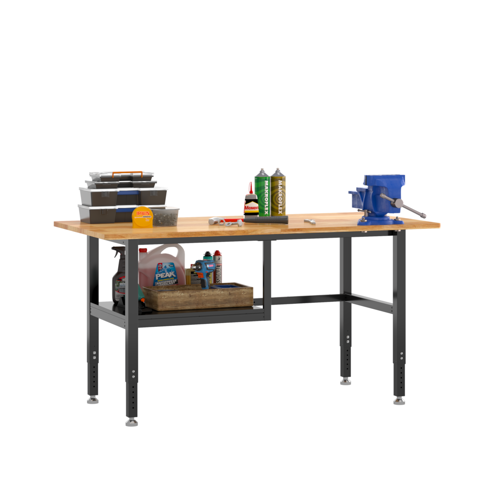 Heavy-Duty Industrial Packing Table – 72" × 36", Integrated Lower Shelf_4Dock