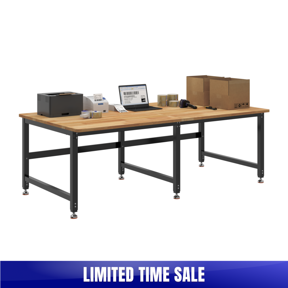 Heavy-Duty Industrial Packing Table – 90" × 48", 3,000 lb Capacity_4Dock