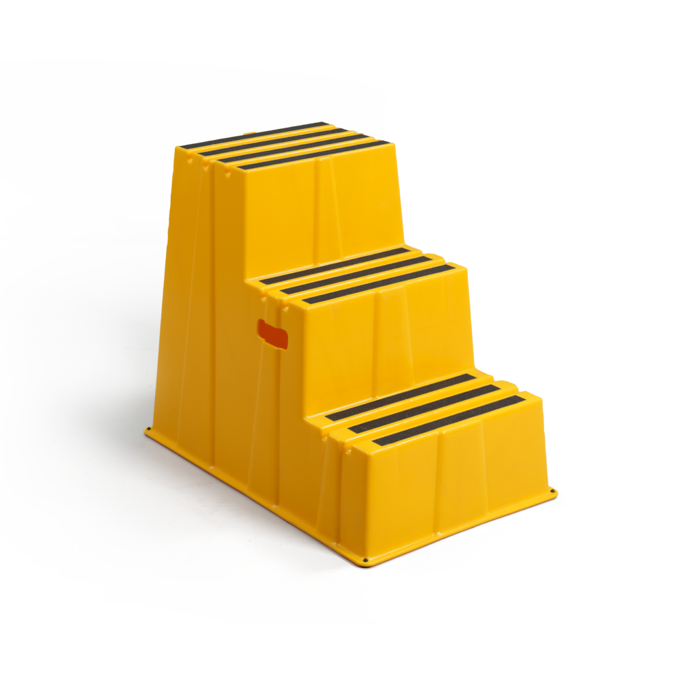 Polyethylene 3-Step Stool in Stock - Sturdy & Durable | 4Dock