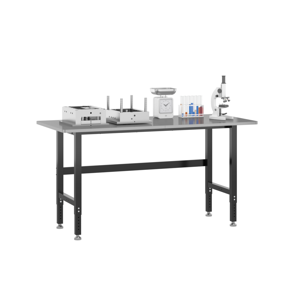72×36" Adjustable Height Heavy Duty Workbench with Stainless Steel Tabletop_4Dock