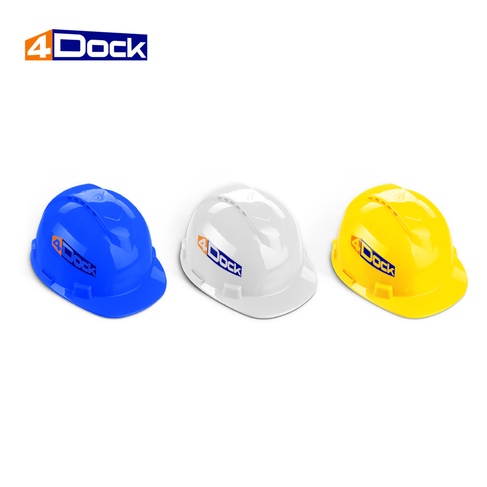 Vented Cap Style Hard Hat,  4-Point Ratchet Suspension - 3 Packs_4Dock