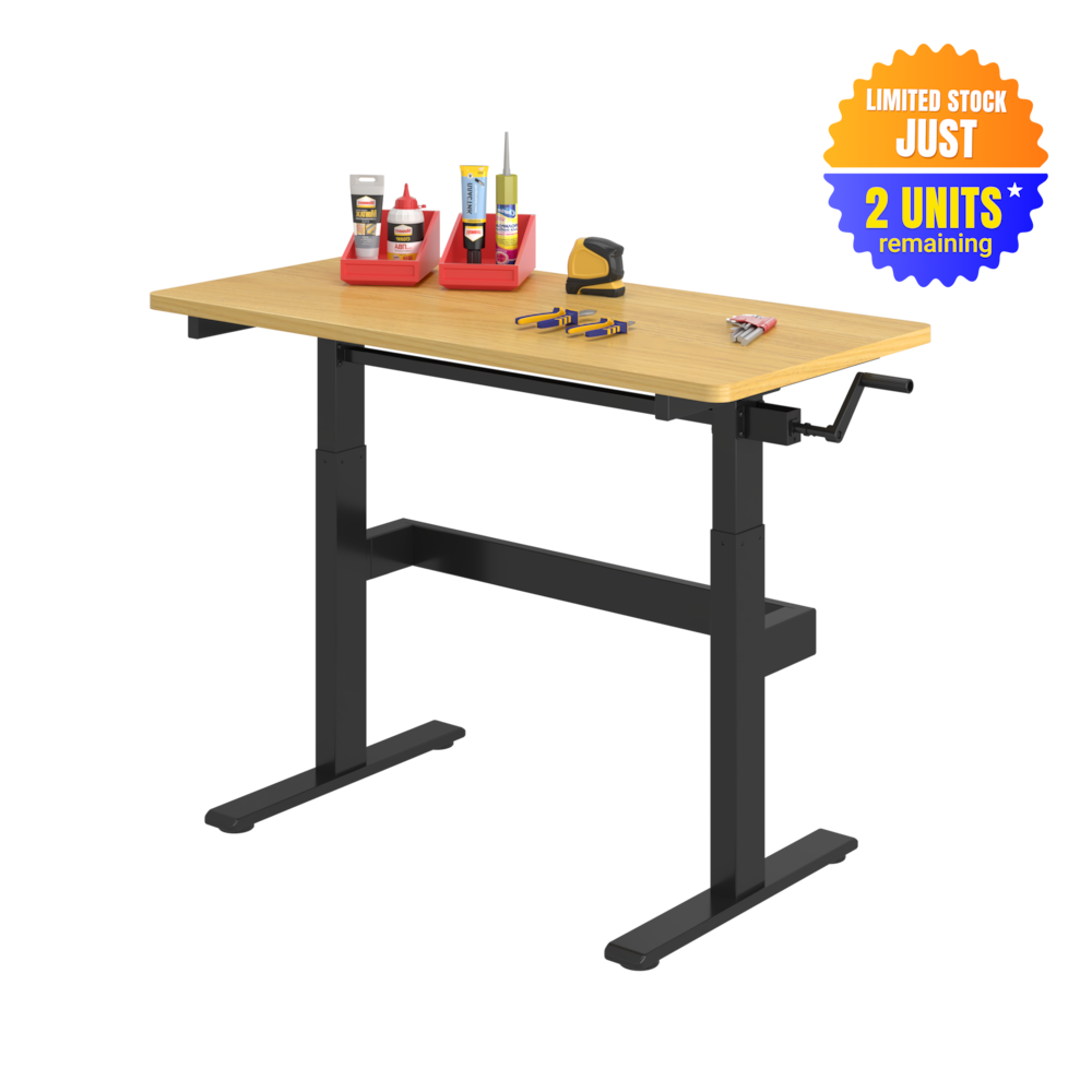 Easy-to-use Hand Crank Height Adjustable Workbench WB4_4Dock