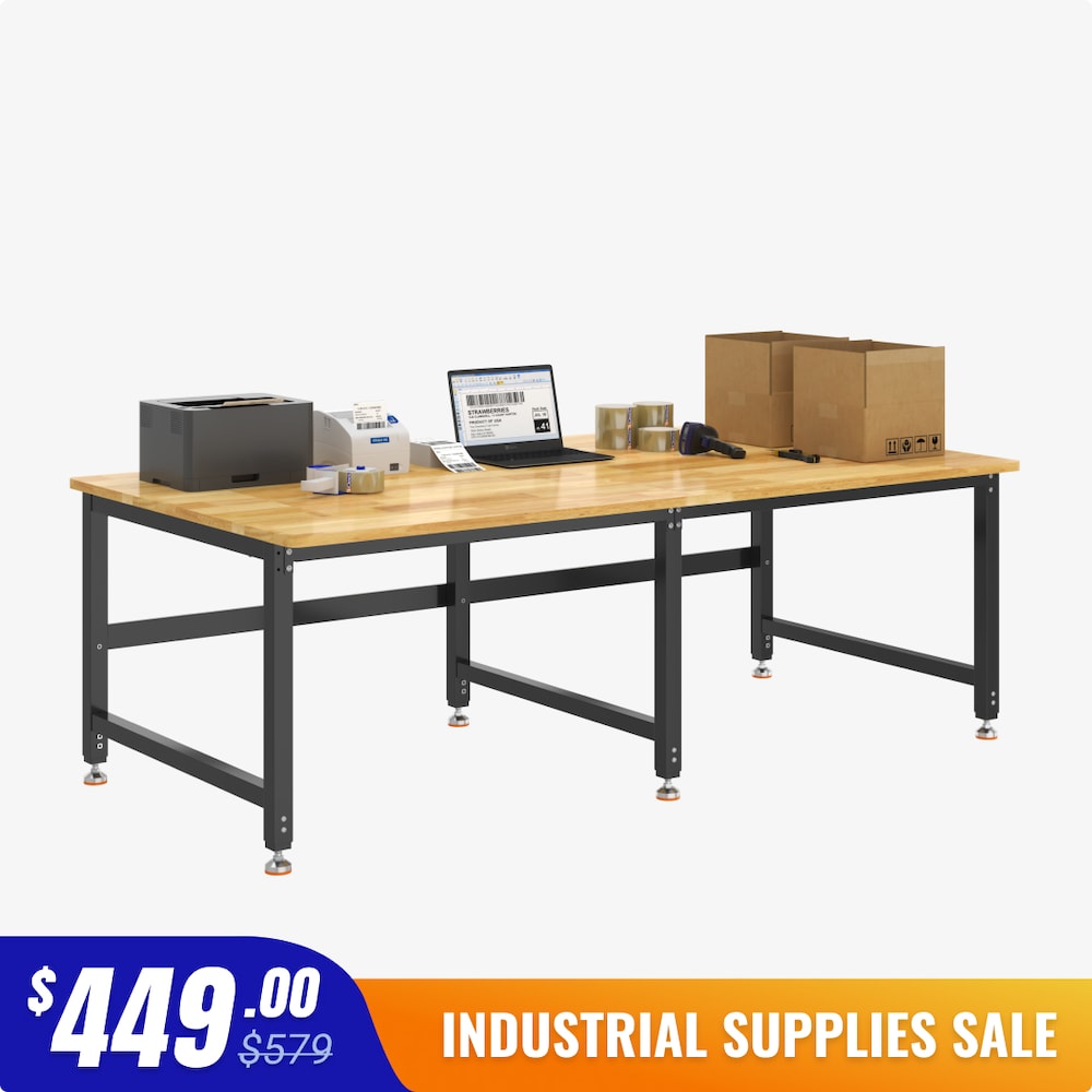 Heavy-Duty Industrial Packing Table – 90" × 48", 3,000 lb Capacity_4Dock