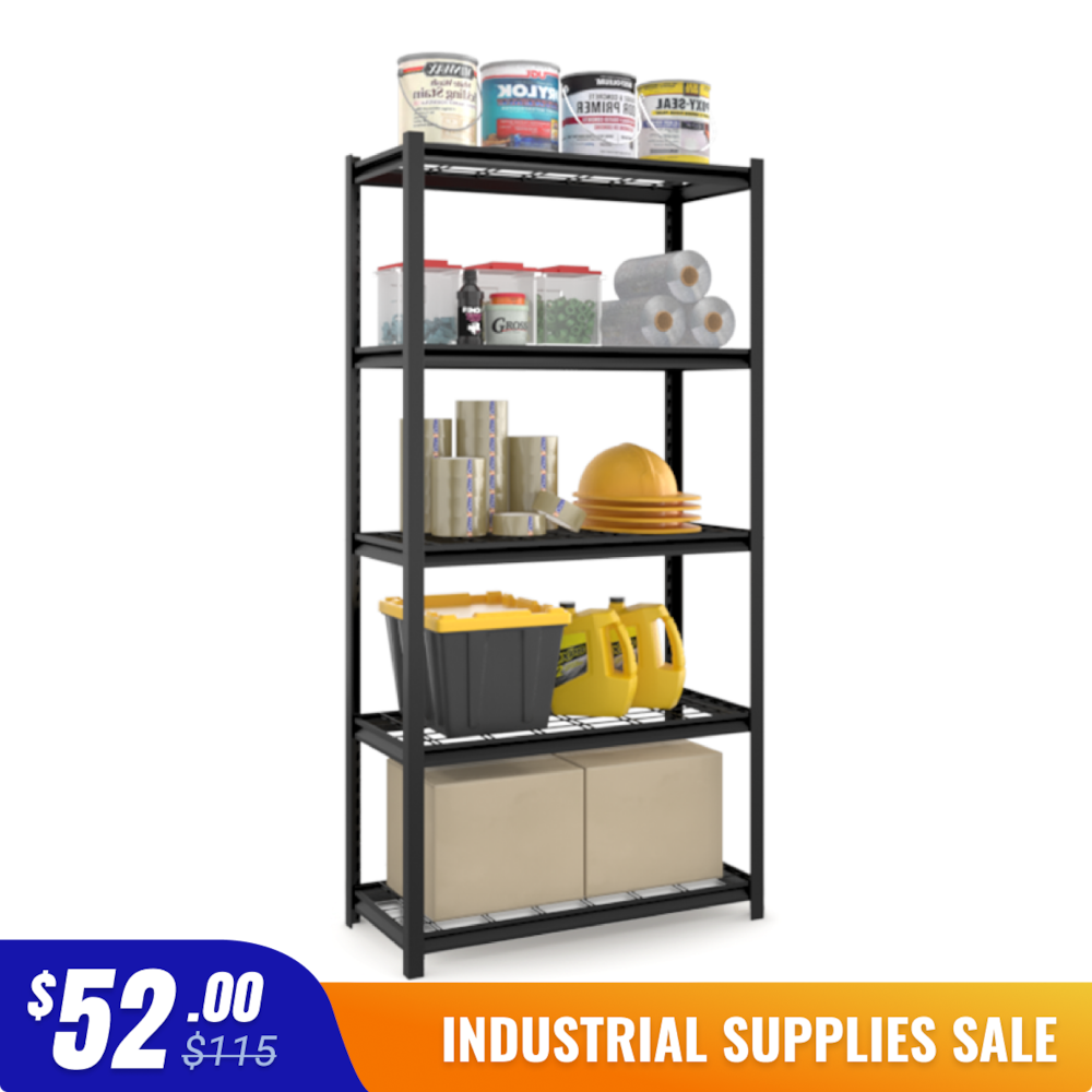 Light Duty 5-Tier Wire Storage Shelving - 36 x 16 x 72"_4Dock