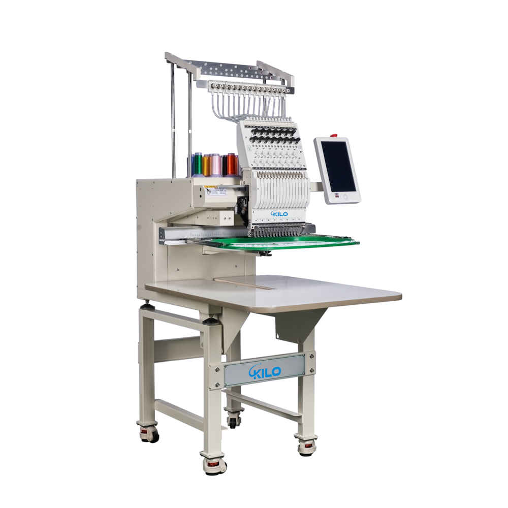 15-Needle Embroidery Machine, 13"×20" Large Embroidery Area, LCD Touchscreen, Laser Positioning_4Dock