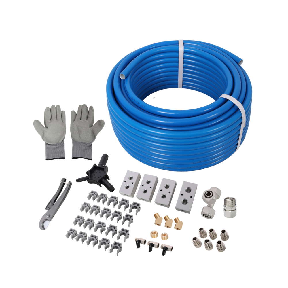 1/2" x 100ft Air Compressor Piping Kit – PEX-AL-PEX Tubing (Blue)_4Dock