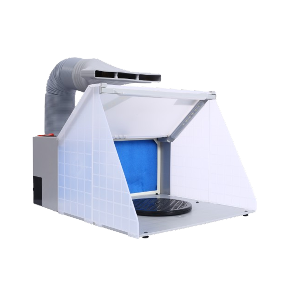 Portable Airbrush Spray Booth with 3 LED Lights_4Dock