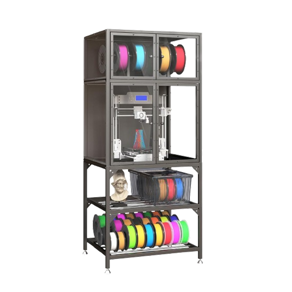 3D Printer Cabinet with Double Layer_4Dock