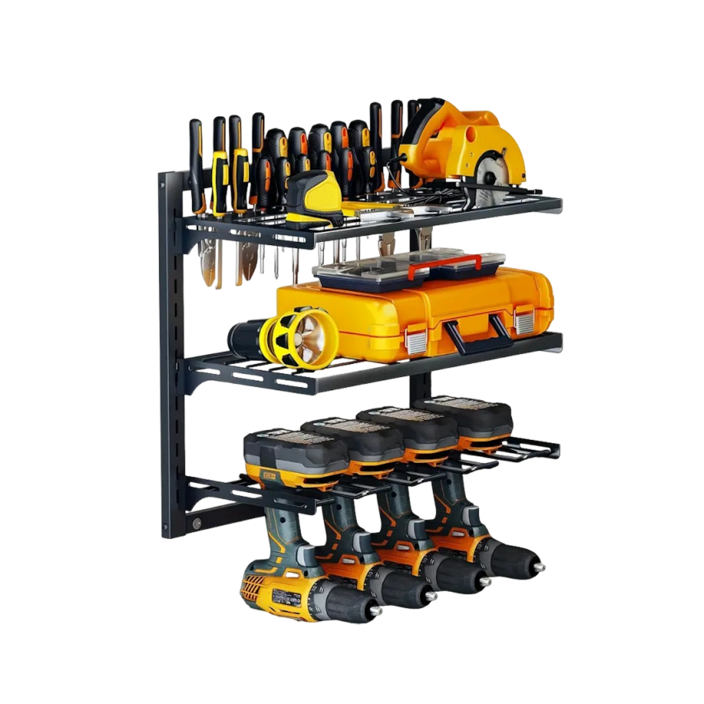 3-Tier Adjustable Garage Storage Rack_4Dock
