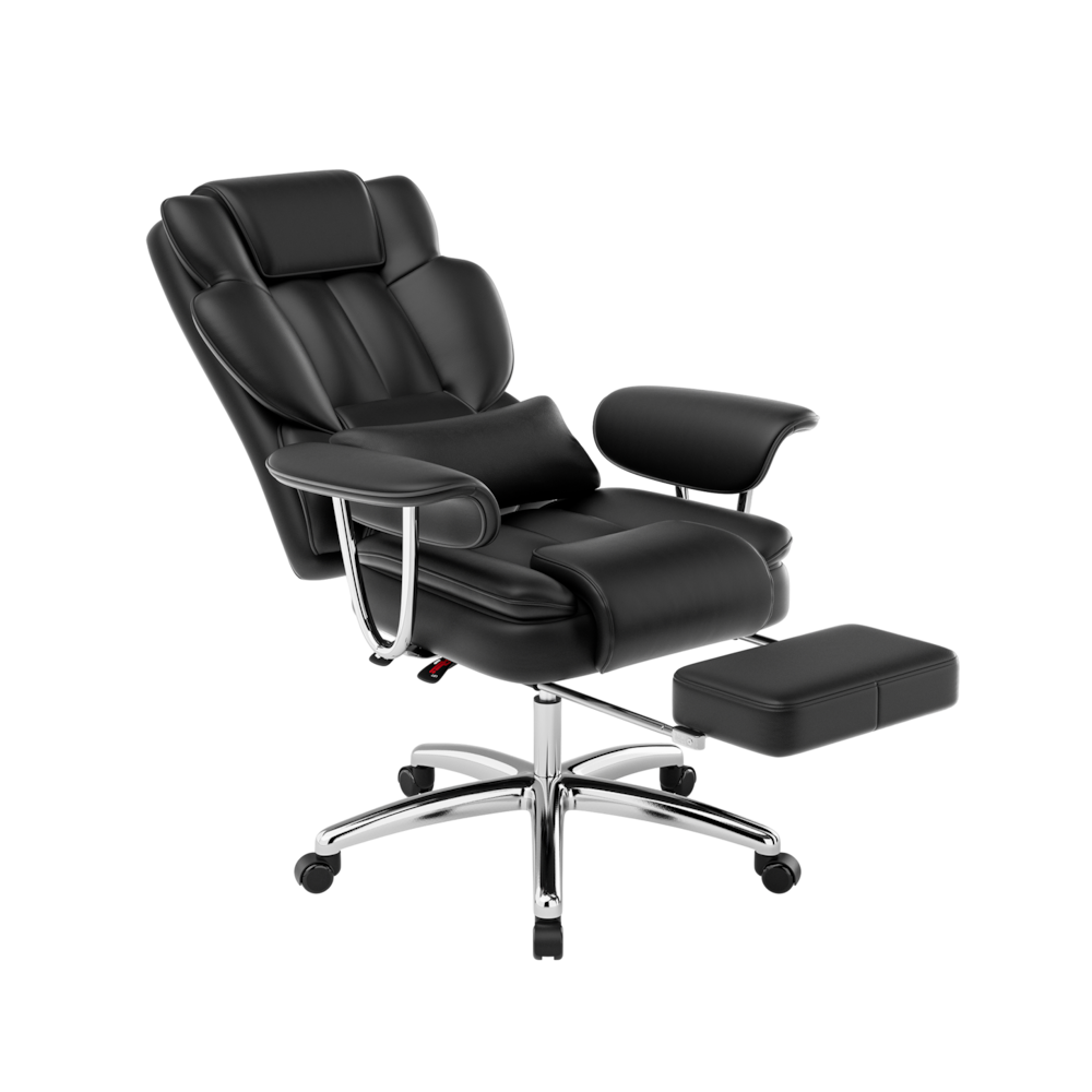Big and Tall Executive Office Chair with Footrest_4Dock
