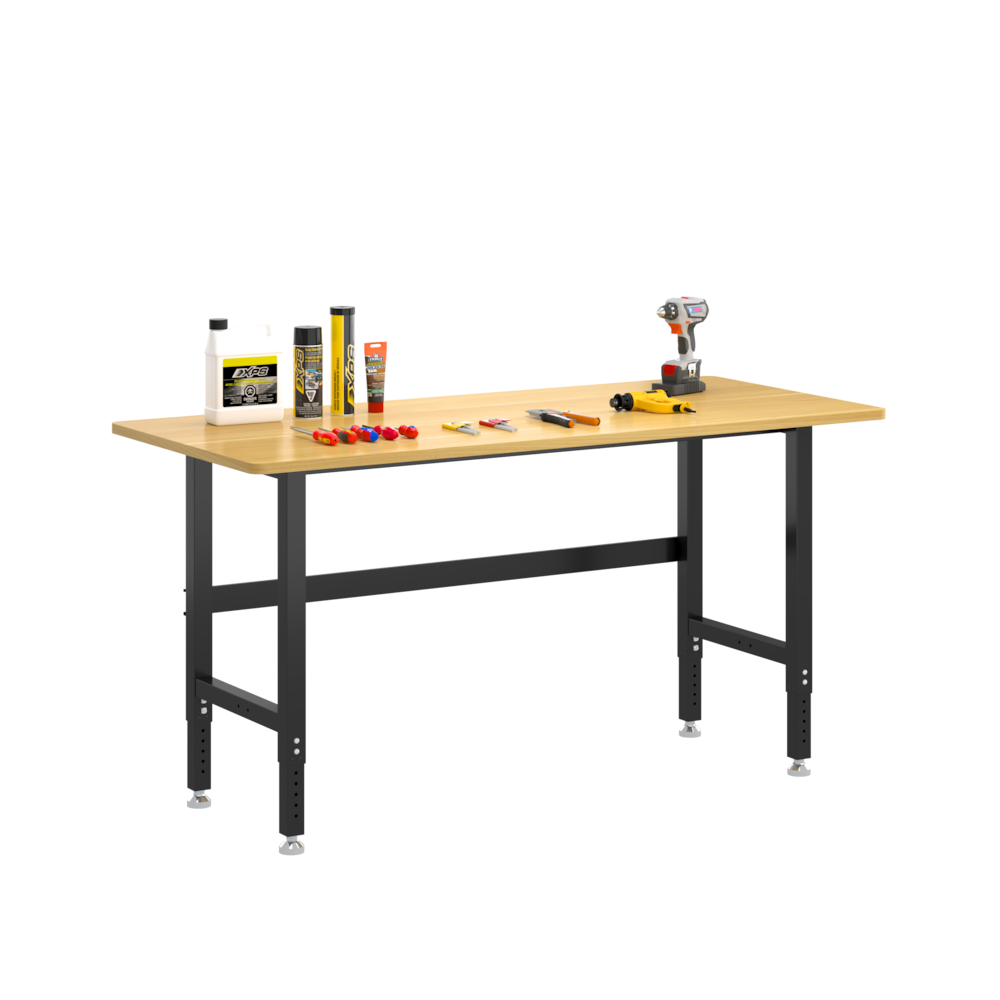 Adjustable Height Heavy Duty Workbench, 72 x 36" Packing Table_4Dock