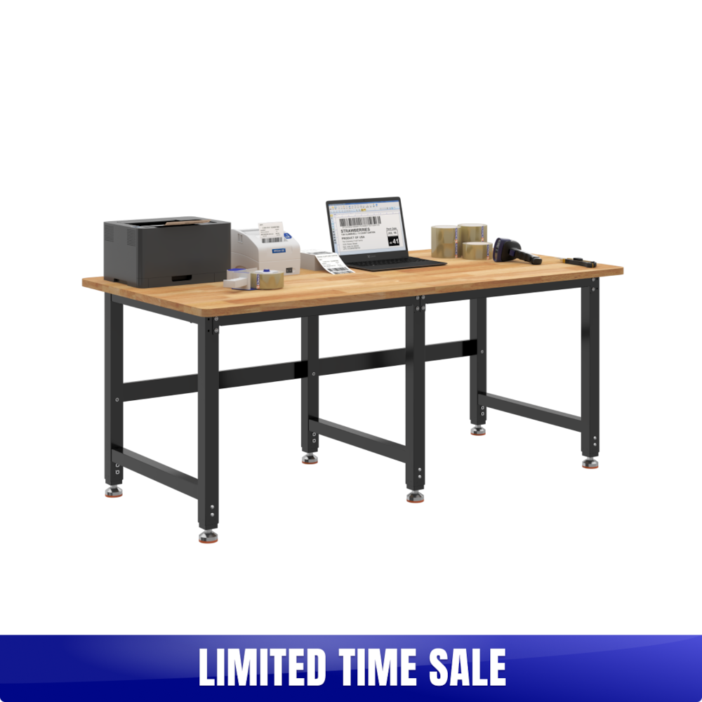 Heavy-Duty Industrial Packing Table – 72" × 36", 3,000 lb Capacity_4Dock