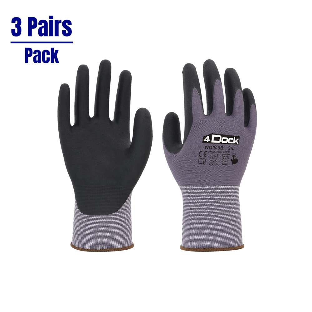 Micro Foam Nitrile Coated Glove, Touch Screen - 3 Pairs_4Dock