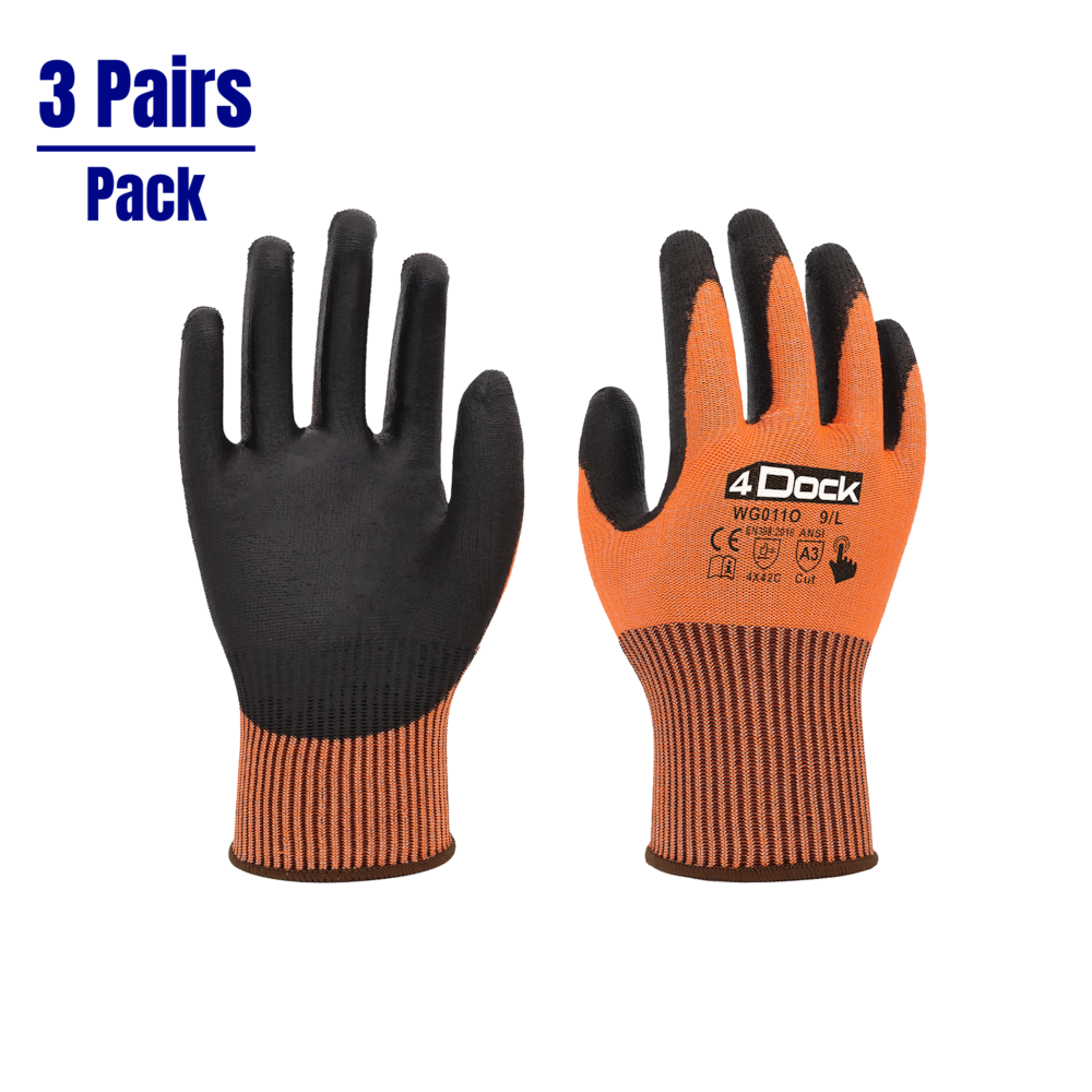 ANSI A3 Cut Resistant Glove - 3 Pairs_4Dock