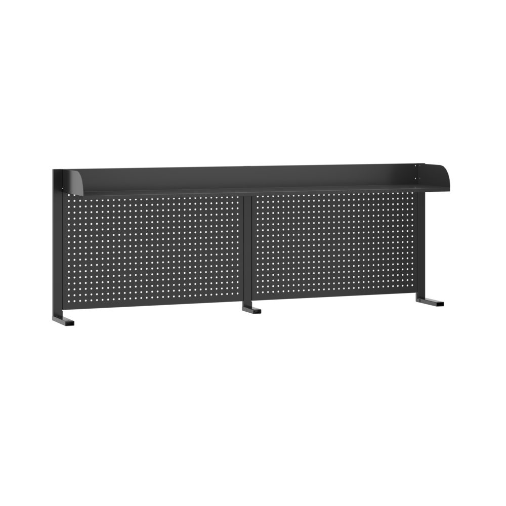 Pegboard Storage Shelf Combined with Side Pegboard Panel_4Dock