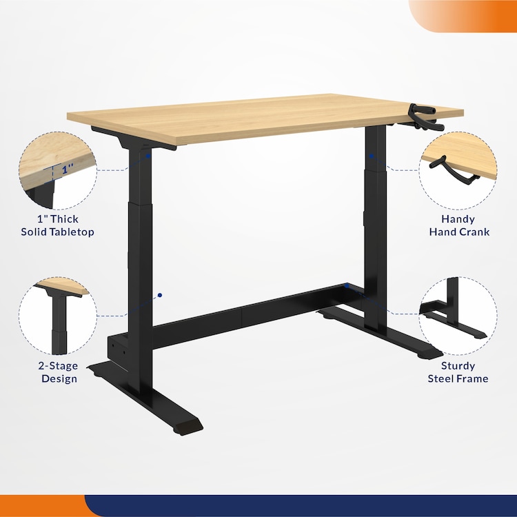 Hand Crank Height Adjustable Workbench Widened Version WB6 | 4Dock