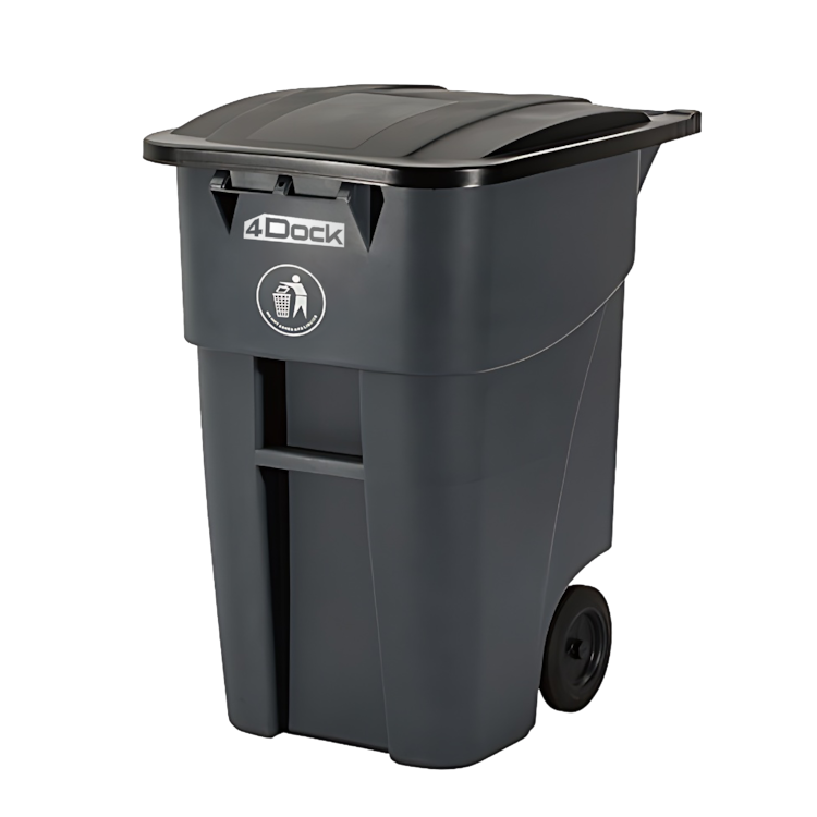 trash can with wheels - 52 gallon | 4Dock