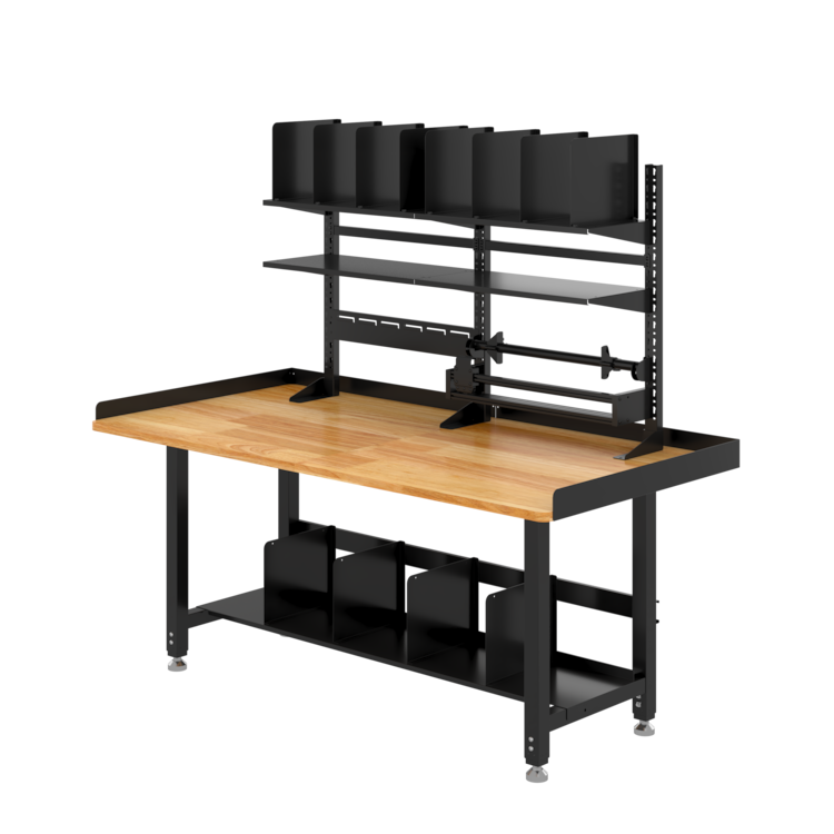 72x36 Industrial Workbench & Packing Station with Storage
