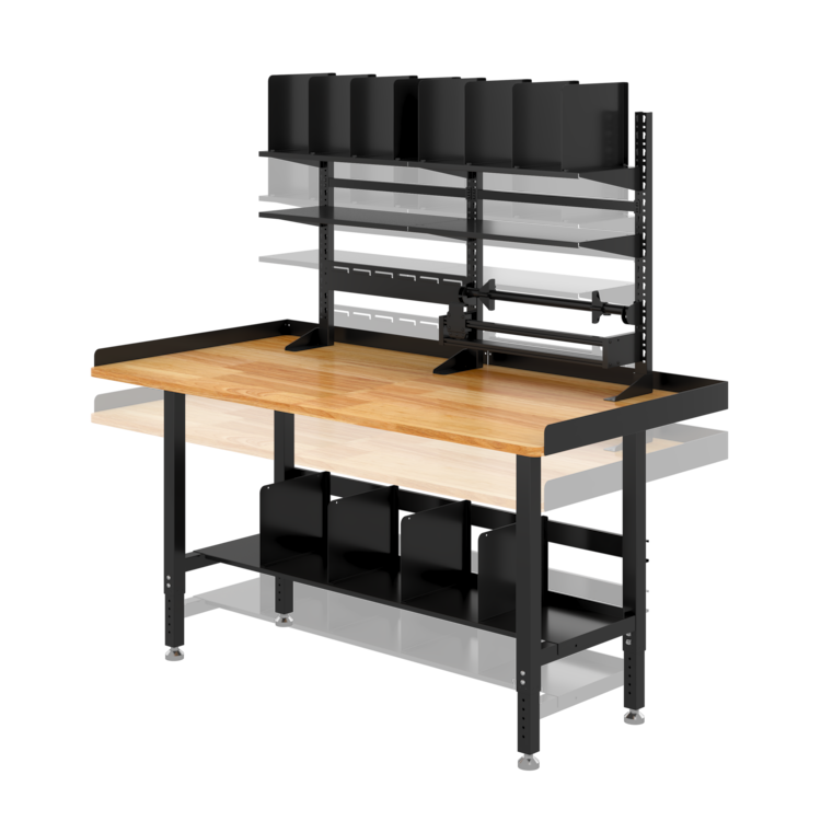 72x36 Industrial Workbench & Packing Station with Storage