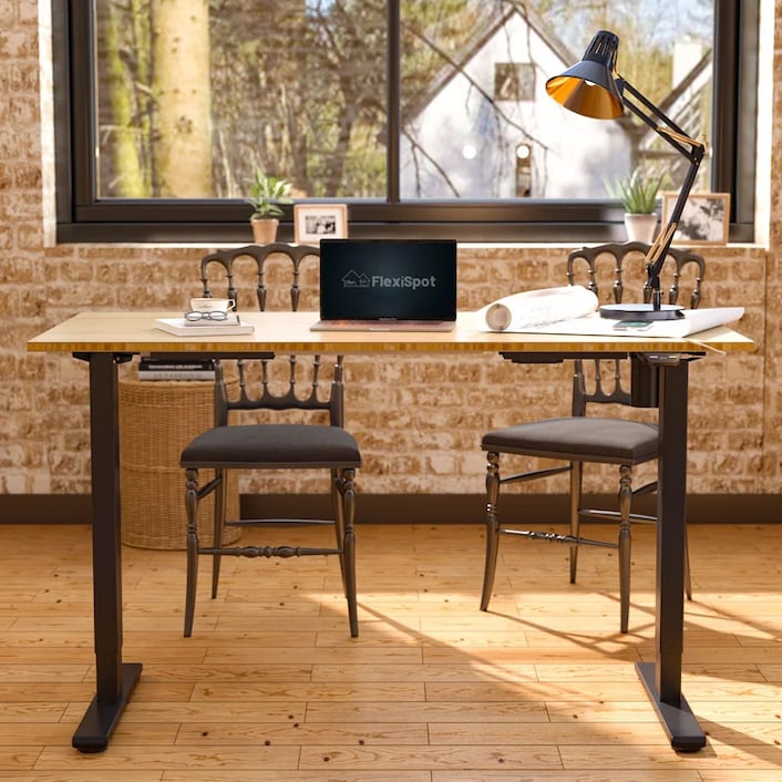  FLEXISPOT DIY Height Adjustable Standing Desk Frame Electric  Sit Stand Desk Base, Home Office Stand up Desk Leg (White Frame Only) :  Home & Kitchen