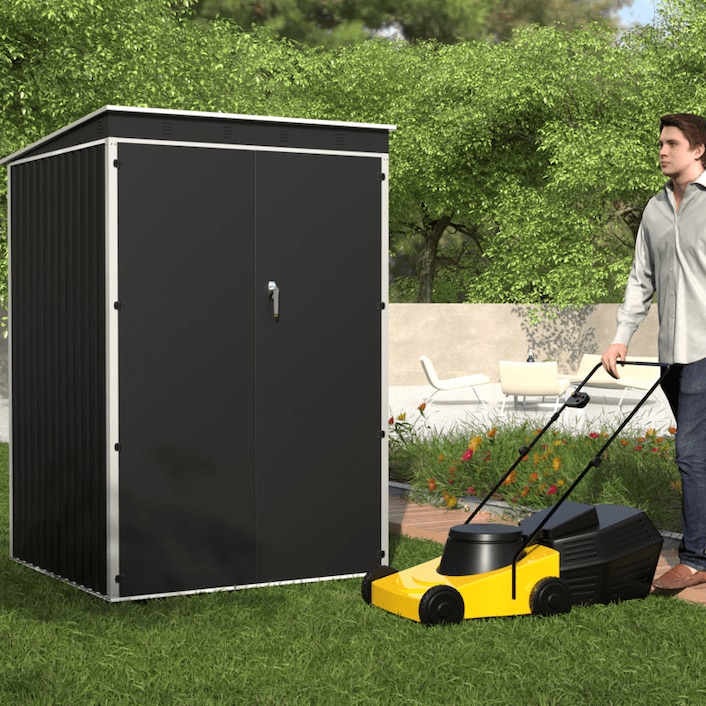 D644 Steel Utility Tool Shed Storage House with Door & Lock