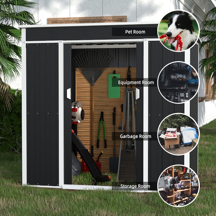 D663 Outdoor storage shed | FLEXIMOUNTS