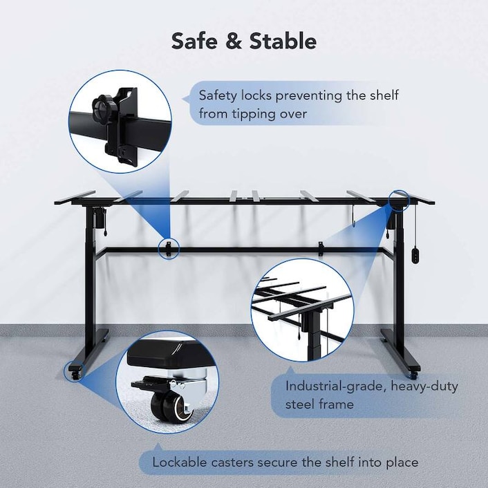 3x8 ft Motorized Garage Storage Shelving | FLEXIMOUNTS