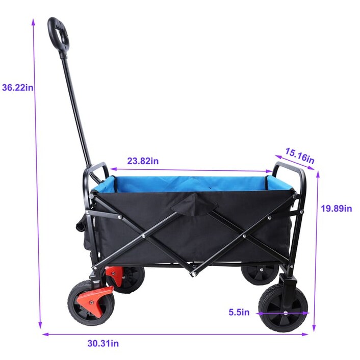 MFCB Mini Folding Wagon Cart with Brake | FLEXIMOUNTS