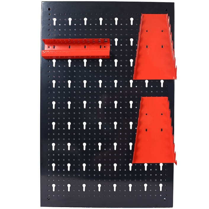 P24 4ft Metal Garage Pegboard Tool Organizer w/3 Pegboards