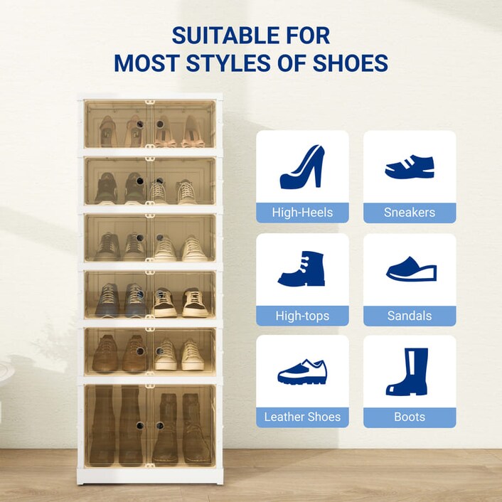 ST20-1 Tall Portable Folding Shoe Rack FLEXIMOUNTS