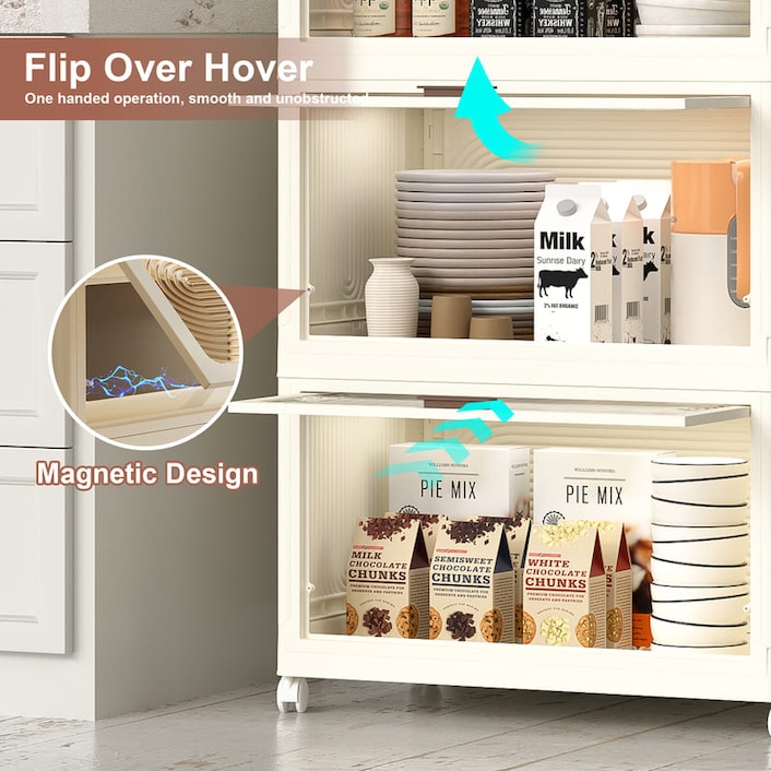 ST6 4 Tier Plastic Storage Bins with Lids 230QT | FLEXIMOUNTS