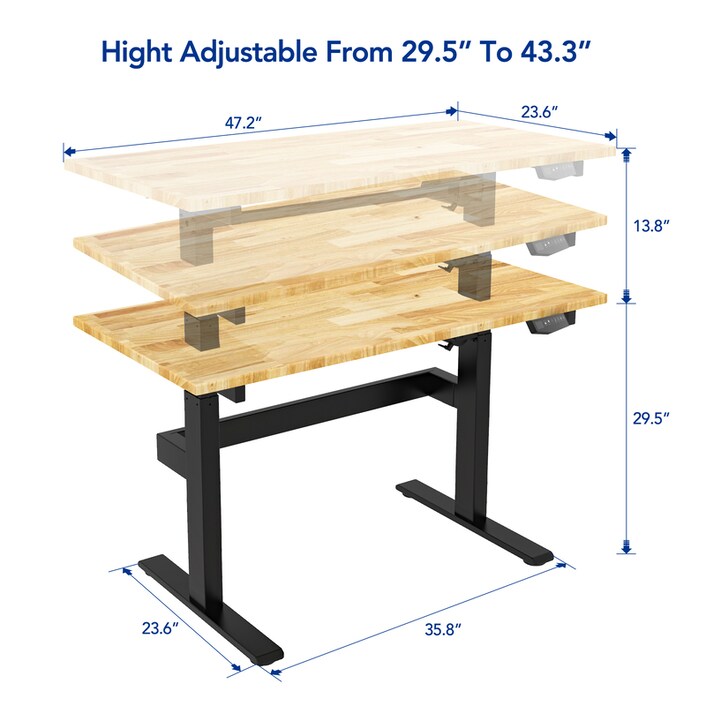 Standard work deals table height