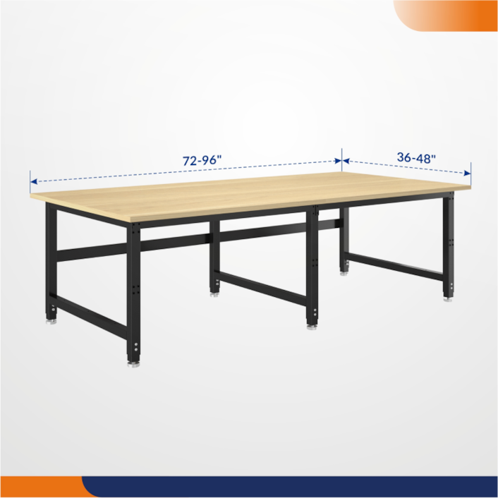 WB5B 6-Leg Heavy duty Industrial Workbench | FLEXIMOUNTS