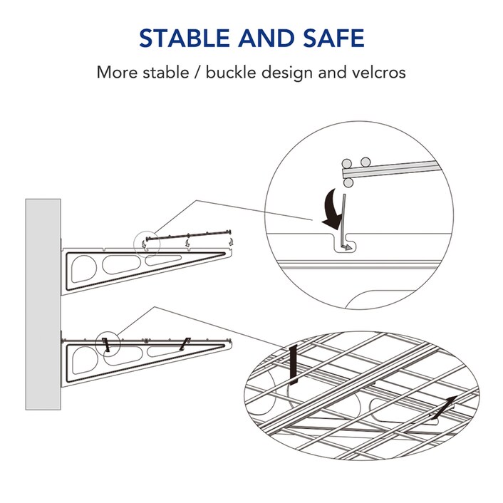 Garage Wall Shevling, 1x4 ft w/ 6 Bike Hooks | FLEXIMOUNTS