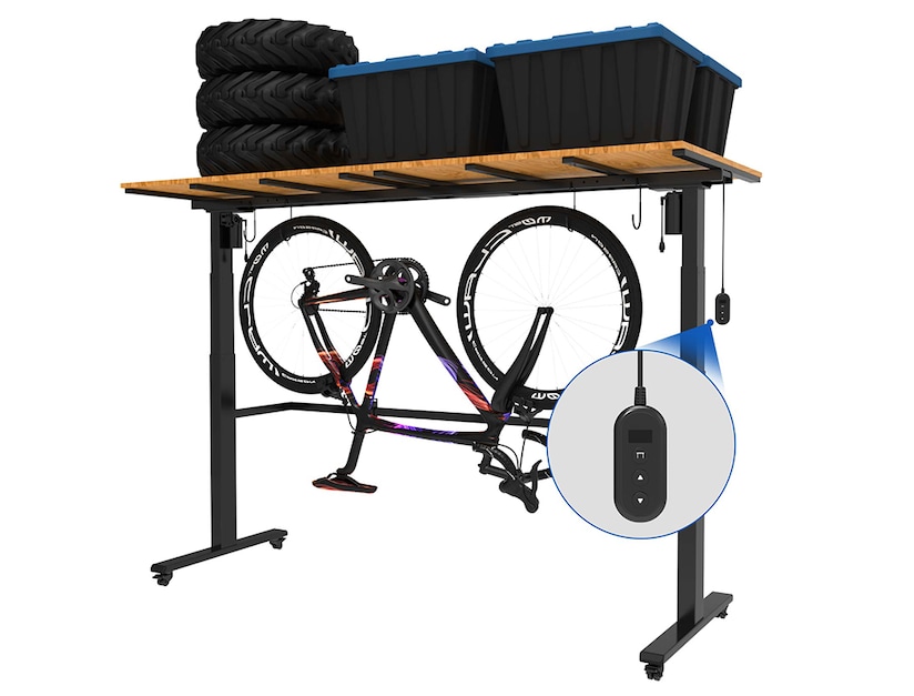 3x8 ft Motorized Garage Storage Shelving | FLEXIMOUNTS