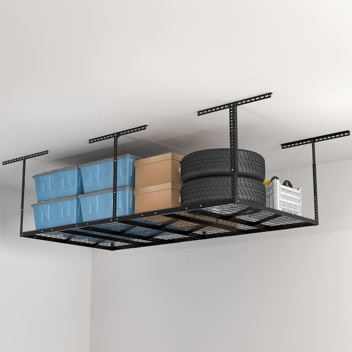 From Garage Ceiling Storage Wasted Space: High Garage Storage Shelves