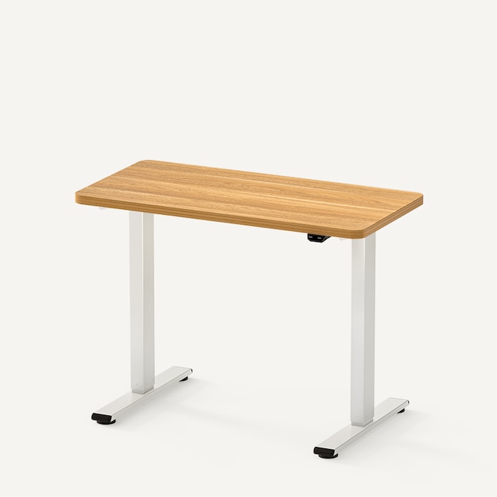 Manually operated height adjustable desk Rectangular leg