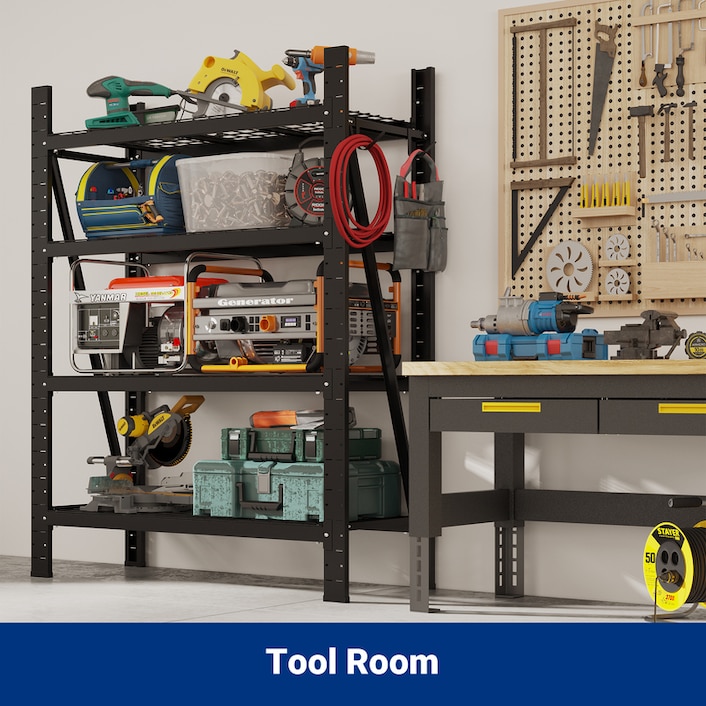 Heavy Duty Metal Freestanding Shelves for Garage | FLEXIMOUNTS