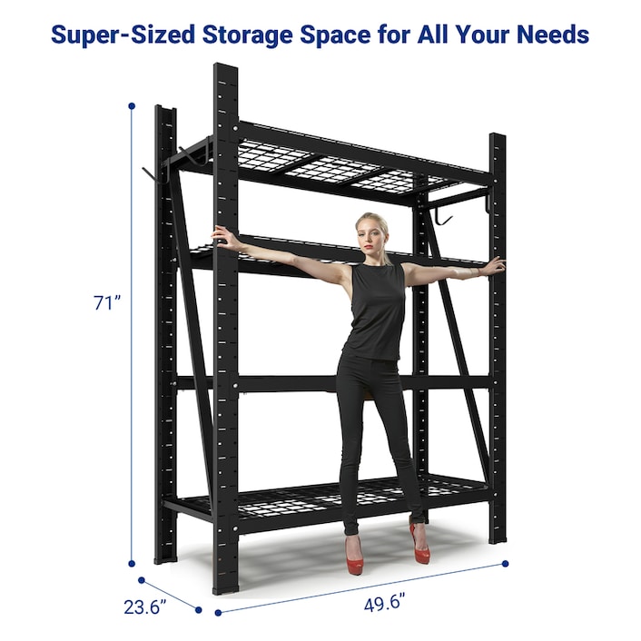 Heavy Duty Metal Freestanding Shelves for Garage | FLEXIMOUNTS