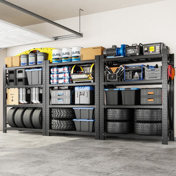 Heavy Duty Metal Freestanding Shelves for Garage | FLEXIMOUNTS