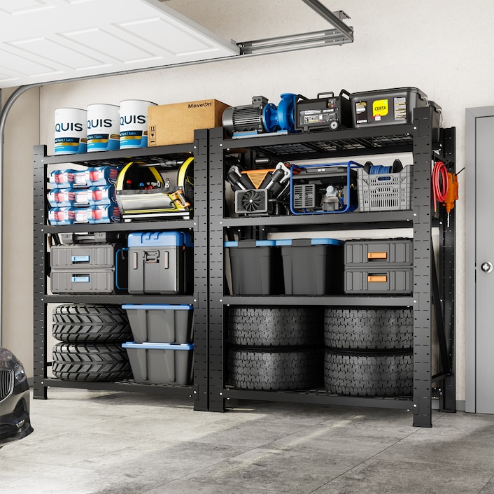 Heavy Duty Metal Freestanding Shelves for Garage | FLEXIMOUNTS