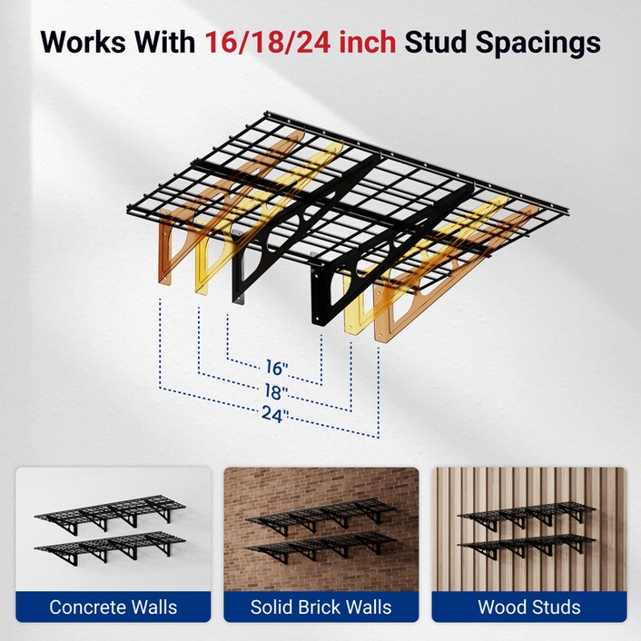 WR26 Classic 2-Pack 2' x 6' Wall Shelving | FLEXIMOUNTS