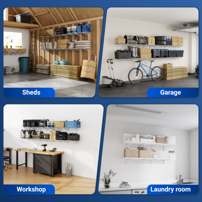 WR26 Classic 2-Pack 2' x 6' Wall Shelving | FLEXIMOUNTS