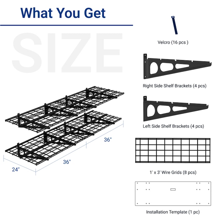WR26 Classic 2-Pack 2' x 6' Wall Shelving | FLEXIMOUNTS
