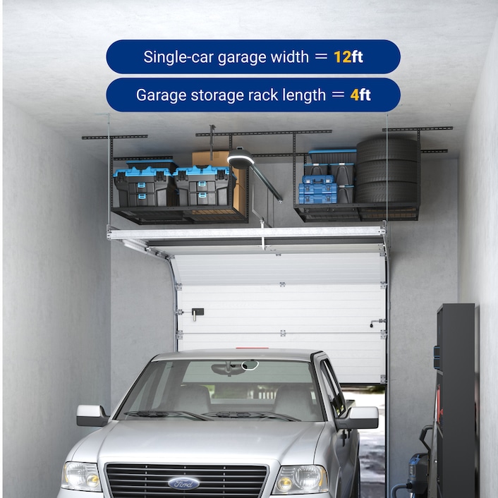 GR44 Classic 4' x 4' Overhead Garage Storage Rack | FLEXIMOUNTS