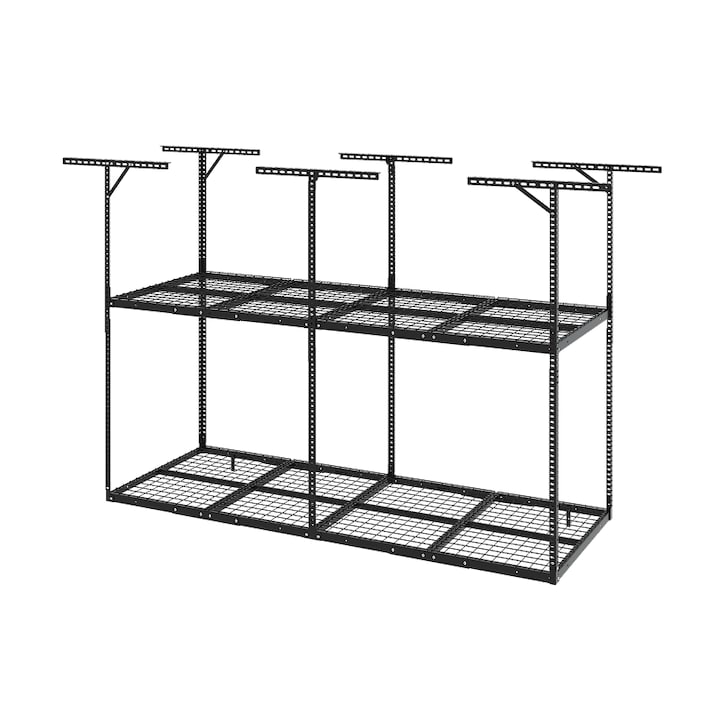 3x8 2-Tier Overhead Garage Storage Rack | FLEXIMOUNTS