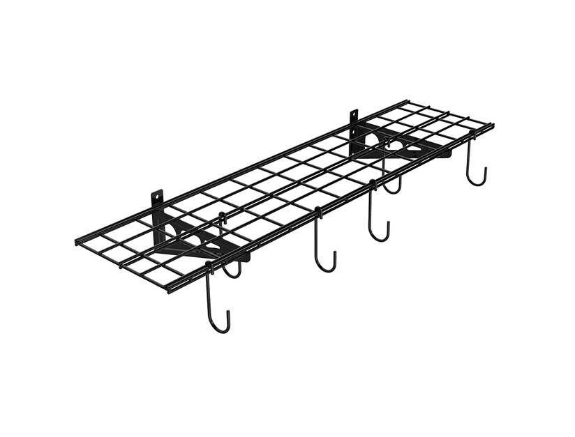 Garage Wall Shevling, 1x4 ft w/ 6 Bike Hooks | FLEXIMOUNTS