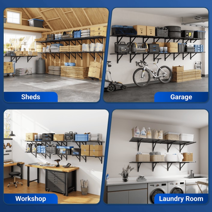 Heavy Duty Garage Storage Shelving | FLEXIMOUNTS