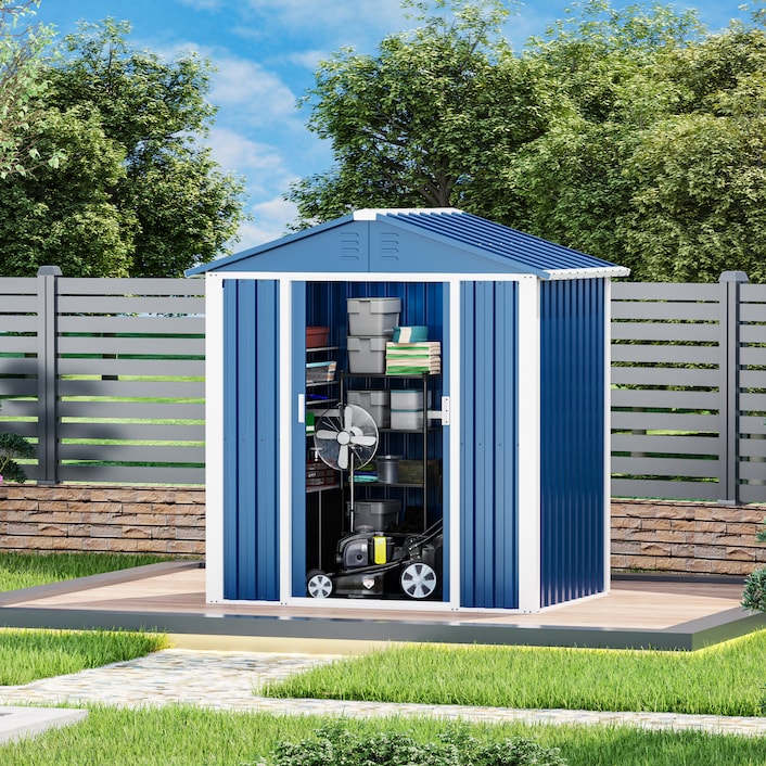 S664 Metal Sheds Outdoor Storage | FLEXIMOUNTS