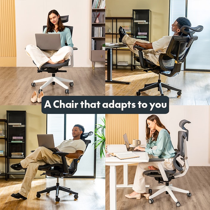 Ergonomic Office Chair  Rolling Desk Chair by Stand Steady